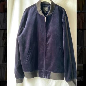 J Crew Ludlow Blue Velvet Bomber Jacket